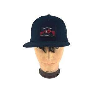 Helly Hansen HH Flatbrim Trucker Cap Adjustable SnapBack Blue Hats Mountain Logo